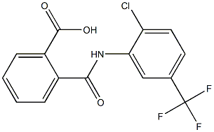 2-{[2-chloro-5-(trifluoromethyl)anilino]carbonyl}benzoic acid Struktur