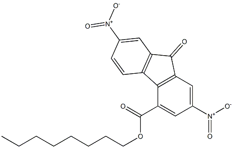 octyl 2,7-dinitro-9-oxo-9H-fluorene-4-carboxylate Struktur