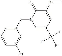 1-(3-chlorobenzyl)-3-methoxy-5-(trifluoromethyl)-2(1H)-pyridinone Struktur