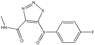 5-[(4-fluorophenyl)sulfinyl]-N-methyl-1,2,3-thiadiazole-4-carboxamide Struktur