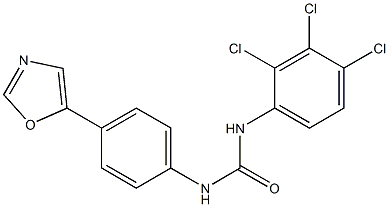 N-[4-(1,3-oxazol-5-yl)phenyl]-N'-(2,3,4-trichlorophenyl)urea Struktur