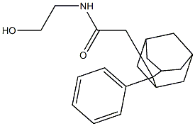 N-(2-hydroxyethyl)-2-(2-phenyl-2-adamantyl)acetamide Struktur