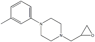 1-(3-methylphenyl)-4-(oxiran-2-ylmethyl)piperazine Struktur