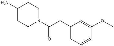 1-(4-aminopiperidin-1-yl)-2-(3-methoxyphenyl)ethan-1-one Struktur