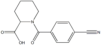 1-(4-cyanobenzoyl)piperidine-2-carboxylic acid Struktur