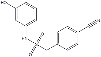 1-(4-cyanophenyl)-N-(3-hydroxyphenyl)methanesulfonamide Struktur