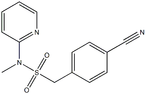 1-(4-cyanophenyl)-N-methyl-N-(pyridin-2-yl)methanesulfonamide Struktur