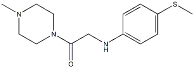 1-(4-methylpiperazin-1-yl)-2-{[4-(methylsulfanyl)phenyl]amino}ethan-1-one Struktur