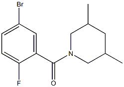 1-(5-bromo-2-fluorobenzoyl)-3,5-dimethylpiperidine Struktur