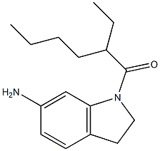 1-(6-amino-2,3-dihydro-1H-indol-1-yl)-2-ethylhexan-1-one Struktur