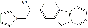 1-(9H-fluoren-2-yl)-2-(1H-pyrazol-1-yl)ethan-1-amine Struktur