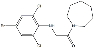 1-(azepan-1-yl)-2-[(4-bromo-2,6-dichlorophenyl)amino]ethan-1-one Struktur