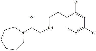 1-(azepan-1-yl)-2-{[2-(2,4-dichlorophenyl)ethyl]amino}ethan-1-one Struktur