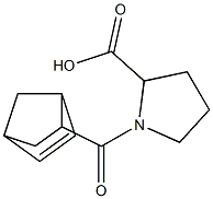 1-(bicyclo[2.2.1]hept-5-en-2-ylcarbonyl)pyrrolidine-2-carboxylic acid Struktur