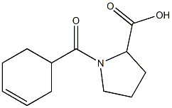 1-(cyclohex-3-en-1-ylcarbonyl)pyrrolidine-2-carboxylic acid Struktur