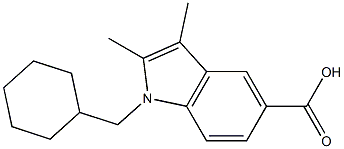 1-(cyclohexylmethyl)-2,3-dimethyl-1H-indole-5-carboxylic acid Struktur