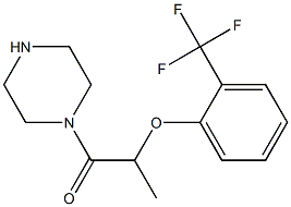 1-(piperazin-1-yl)-2-[2-(trifluoromethyl)phenoxy]propan-1-one Struktur