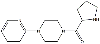 1-(pyridin-2-yl)-4-(pyrrolidin-2-ylcarbonyl)piperazine Struktur