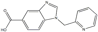 1-(pyridin-2-ylmethyl)-1H-1,3-benzodiazole-5-carboxylic acid Struktur