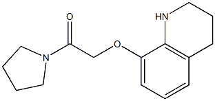 1-(pyrrolidin-1-yl)-2-(1,2,3,4-tetrahydroquinolin-8-yloxy)ethan-1-one Struktur