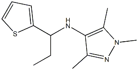 1,3,5-trimethyl-N-[1-(thiophen-2-yl)propyl]-1H-pyrazol-4-amine Struktur