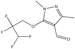 1,3-dimethyl-5-(2,2,3,3-tetrafluoropropoxy)-1H-pyrazole-4-carbaldehyde Struktur