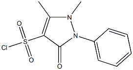 1,5-dimethyl-3-oxo-2-phenyl-2,3-dihydro-1H-pyrazole-4-sulfonyl chloride Struktur