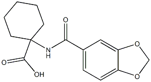 1-[(1,3-benzodioxol-5-ylcarbonyl)amino]cyclohexanecarboxylic acid Struktur