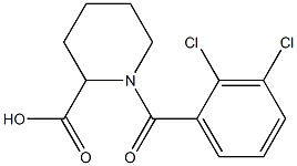 1-[(2,3-dichlorophenyl)carbonyl]piperidine-2-carboxylic acid Struktur