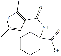 1-[(2,5-dimethyl-3-furoyl)amino]cyclohexanecarboxylic acid Struktur