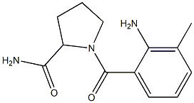 1-[(2-amino-3-methylphenyl)carbonyl]pyrrolidine-2-carboxamide Struktur