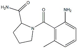 1-[(2-amino-6-methylphenyl)carbonyl]pyrrolidine-2-carboxamide Struktur