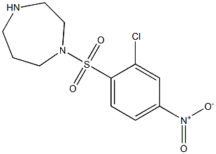 1-[(2-chloro-4-nitrobenzene)sulfonyl]-1,4-diazepane Struktur