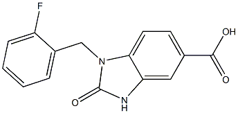 1-[(2-fluorophenyl)methyl]-2-oxo-2,3-dihydro-1H-1,3-benzodiazole-5-carboxylic acid Struktur