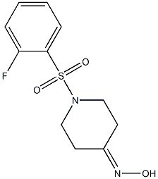 1-[(2-fluorophenyl)sulfonyl]piperidin-4-one oxime Struktur