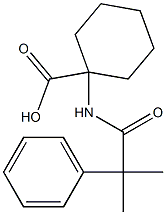 1-[(2-methyl-2-phenylpropanoyl)amino]cyclohexanecarboxylic acid Struktur