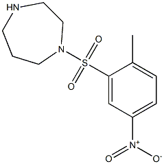 1-[(2-methyl-5-nitrobenzene)sulfonyl]-1,4-diazepane Struktur