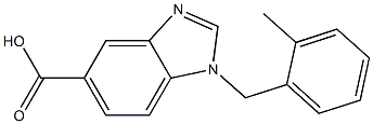 1-[(2-methylphenyl)methyl]-1H-1,3-benzodiazole-5-carboxylic acid Struktur