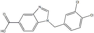 1-[(3,4-dichlorophenyl)methyl]-1H-1,3-benzodiazole-5-carboxylic acid Struktur