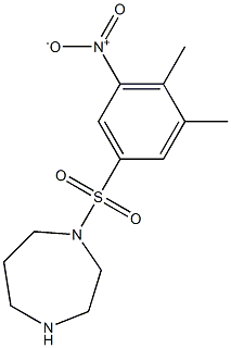 1-[(3,4-dimethyl-5-nitrobenzene)sulfonyl]-1,4-diazepane Struktur