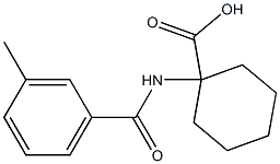 1-[(3-methylbenzoyl)amino]cyclohexanecarboxylic acid Struktur