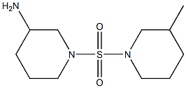 1-[(3-methylpiperidine-1-)sulfonyl]piperidin-3-amine Struktur