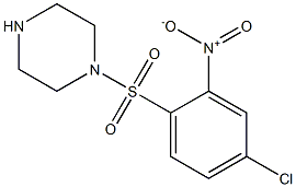 1-[(4-chloro-2-nitrobenzene)sulfonyl]piperazine Struktur