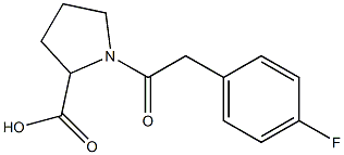 1-[(4-fluorophenyl)acetyl]pyrrolidine-2-carboxylic acid Struktur