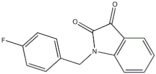 1-[(4-fluorophenyl)methyl]-2,3-dihydro-1H-indole-2,3-dione Struktur