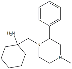 1-[(4-methyl-2-phenylpiperazin-1-yl)methyl]cyclohexan-1-amine Struktur