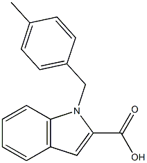 1-[(4-methylphenyl)methyl]-1H-indole-2-carboxylic acid Struktur