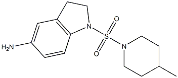 1-[(4-methylpiperidine-1-)sulfonyl]-2,3-dihydro-1H-indol-5-amine Struktur