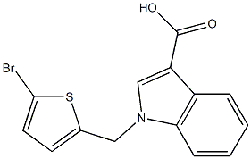 1-[(5-bromothiophen-2-yl)methyl]-1H-indole-3-carboxylic acid Struktur