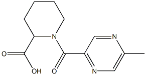 1-[(5-methylpyrazin-2-yl)carbonyl]piperidine-2-carboxylic acid Struktur